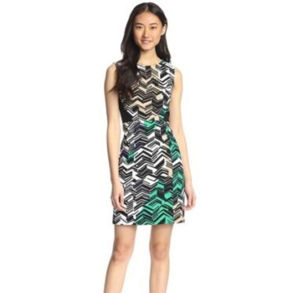 NWT WOMEN 4.Collective Chevron-Print Sheath Dress